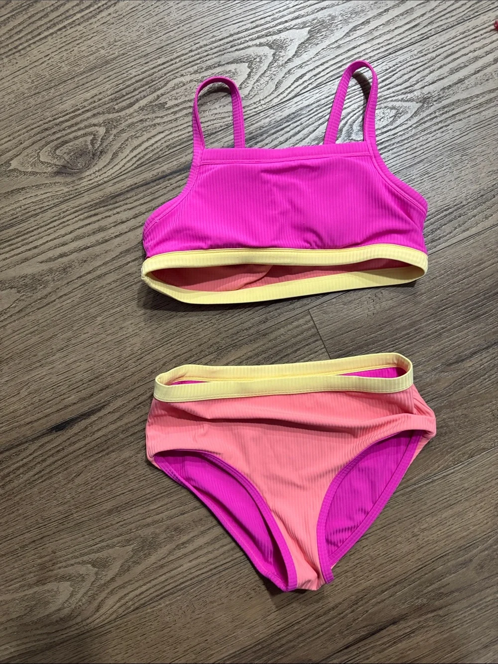 Athleta girls Reversible Pink Two-Piece Bikini size L